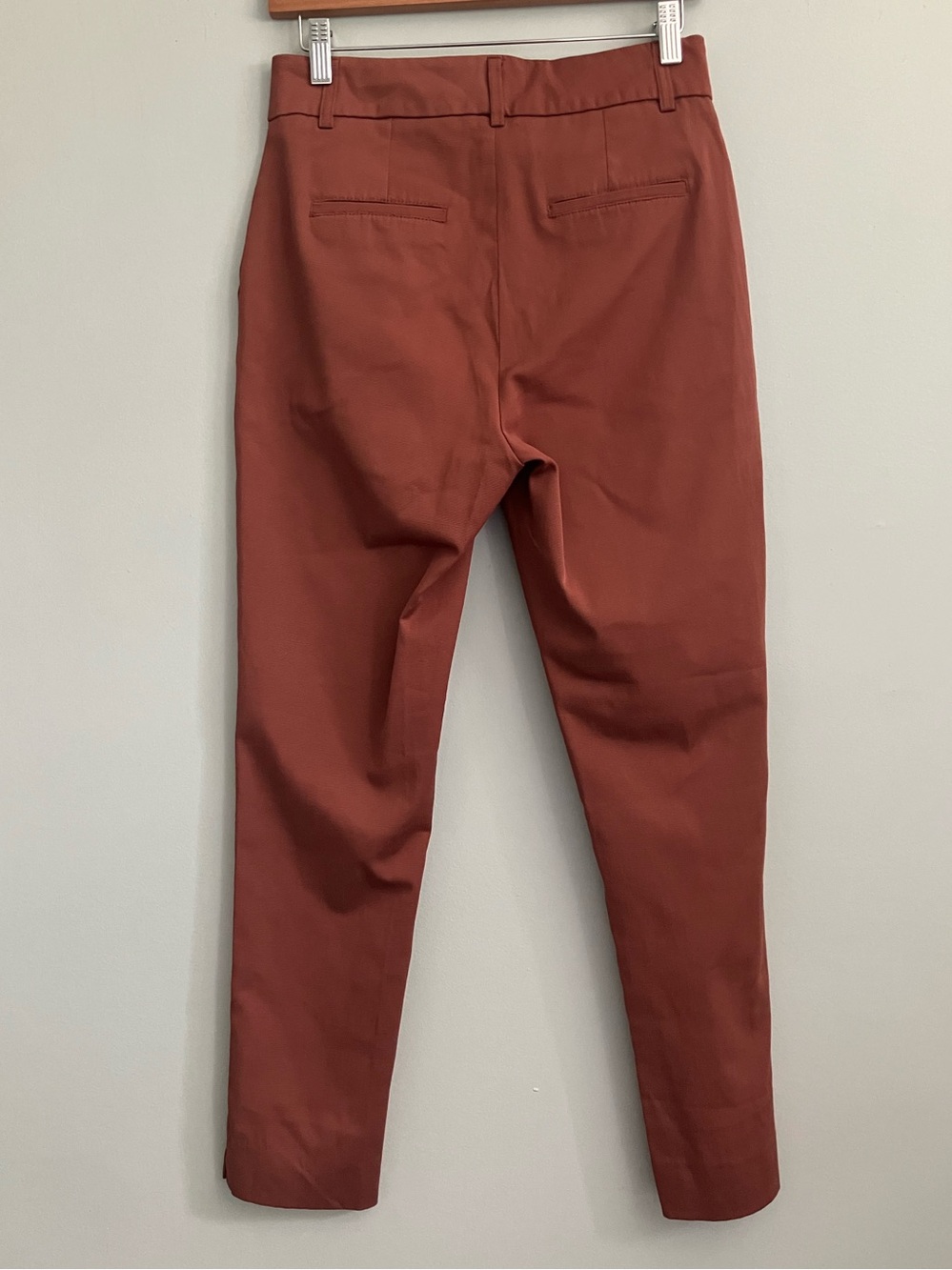 CLASS Terracotta Micro Ribbed High Rise Slim Leg Trouser Size 6 - Picture 5 of 10